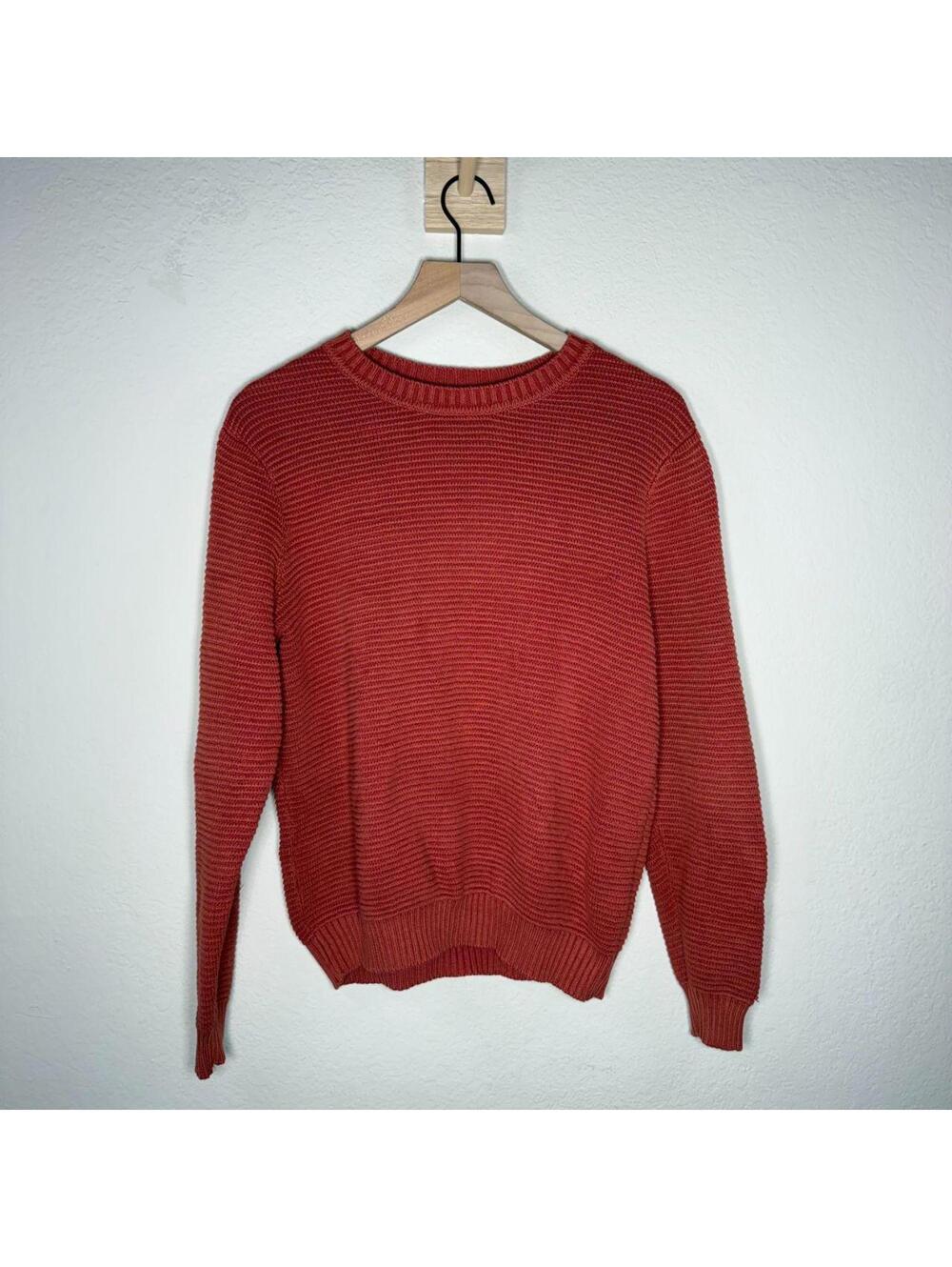 Marine Layer Sweater Women's M Orange Knit 100% Cotton